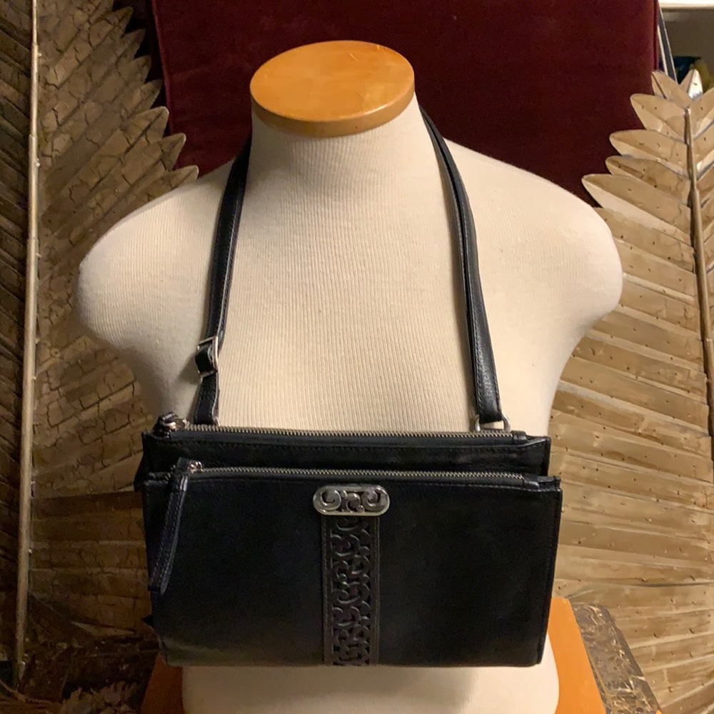 Brighton leather multiple compartment shoulder bag